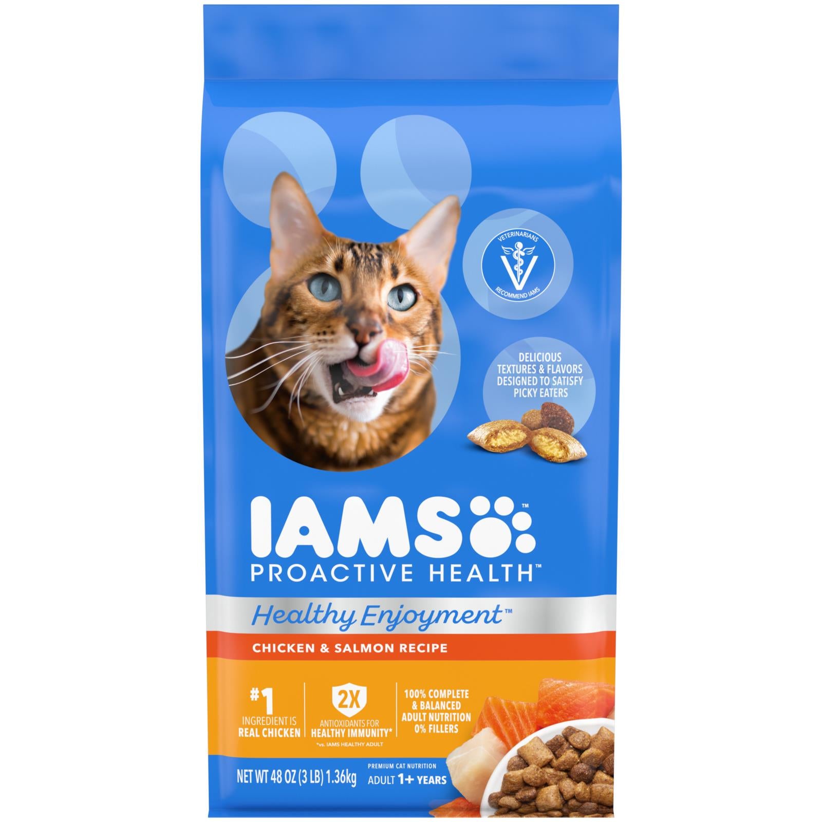 IAMS Healthy Enjoyment Chicken and Salmon Dry Cat Food - 3 Lbs  