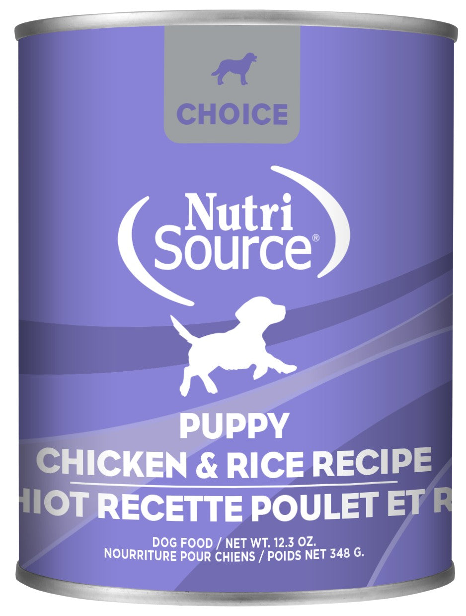 Nutrisource Choice Chicken and Rice Puppy Formula Canned Dog Food - 12.3 Oz - Case of 12