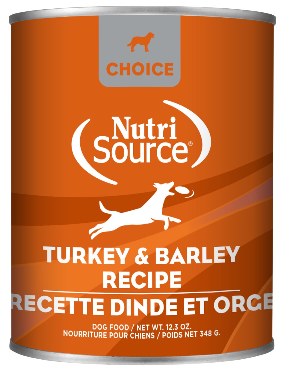 Nutrisource Choice Turkey and Barley Canned Dog Food - 12.3 Oz - Case of 12