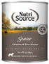 Nutrisource Chicken and Rice with Wholesome Grains Senior Adult Canned Dog Food - 12.3 Oz - Case of 12