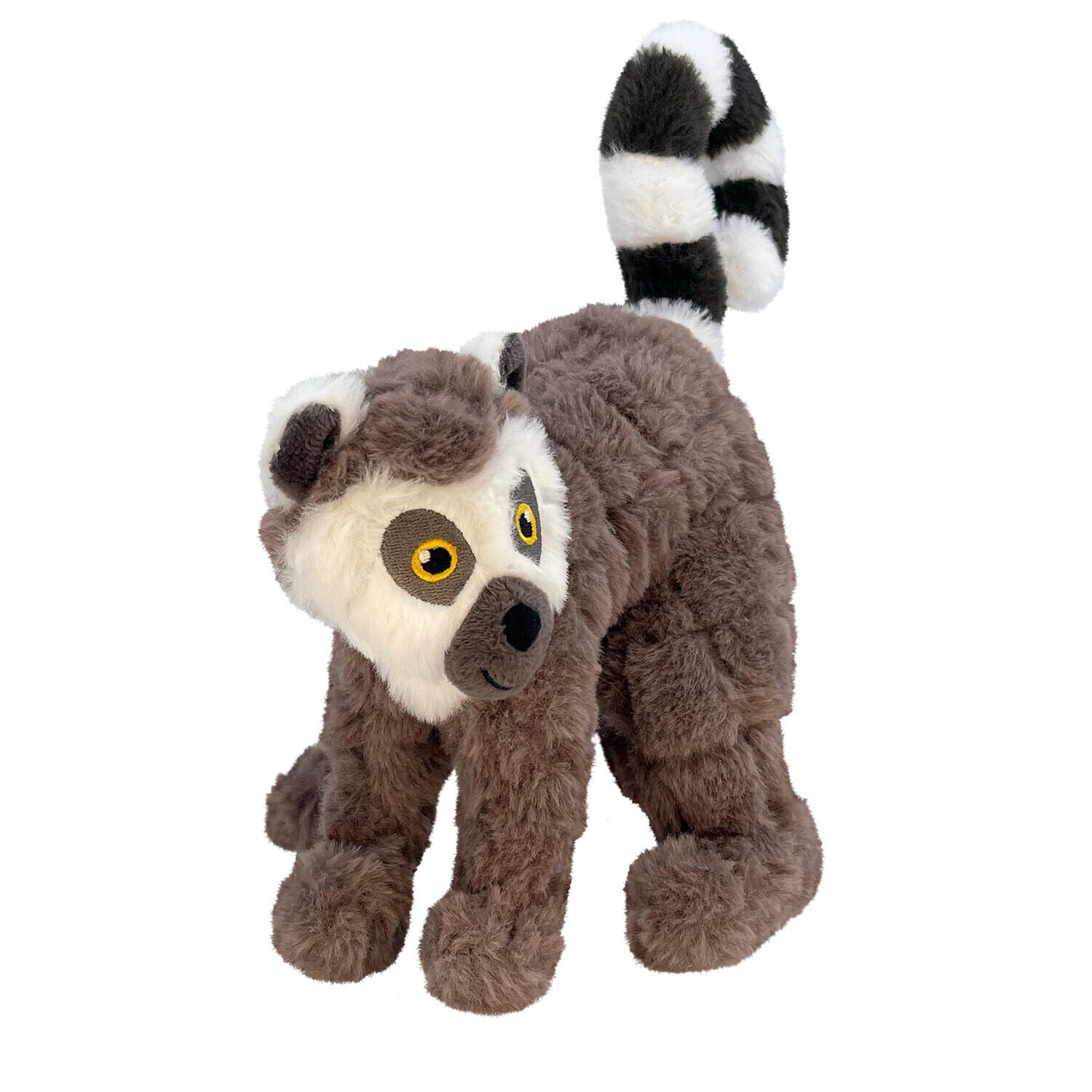 Kong Scampers Wildlife Lemur Low-Tone Squeaking and Plush Dog Toy - Gray - Medium