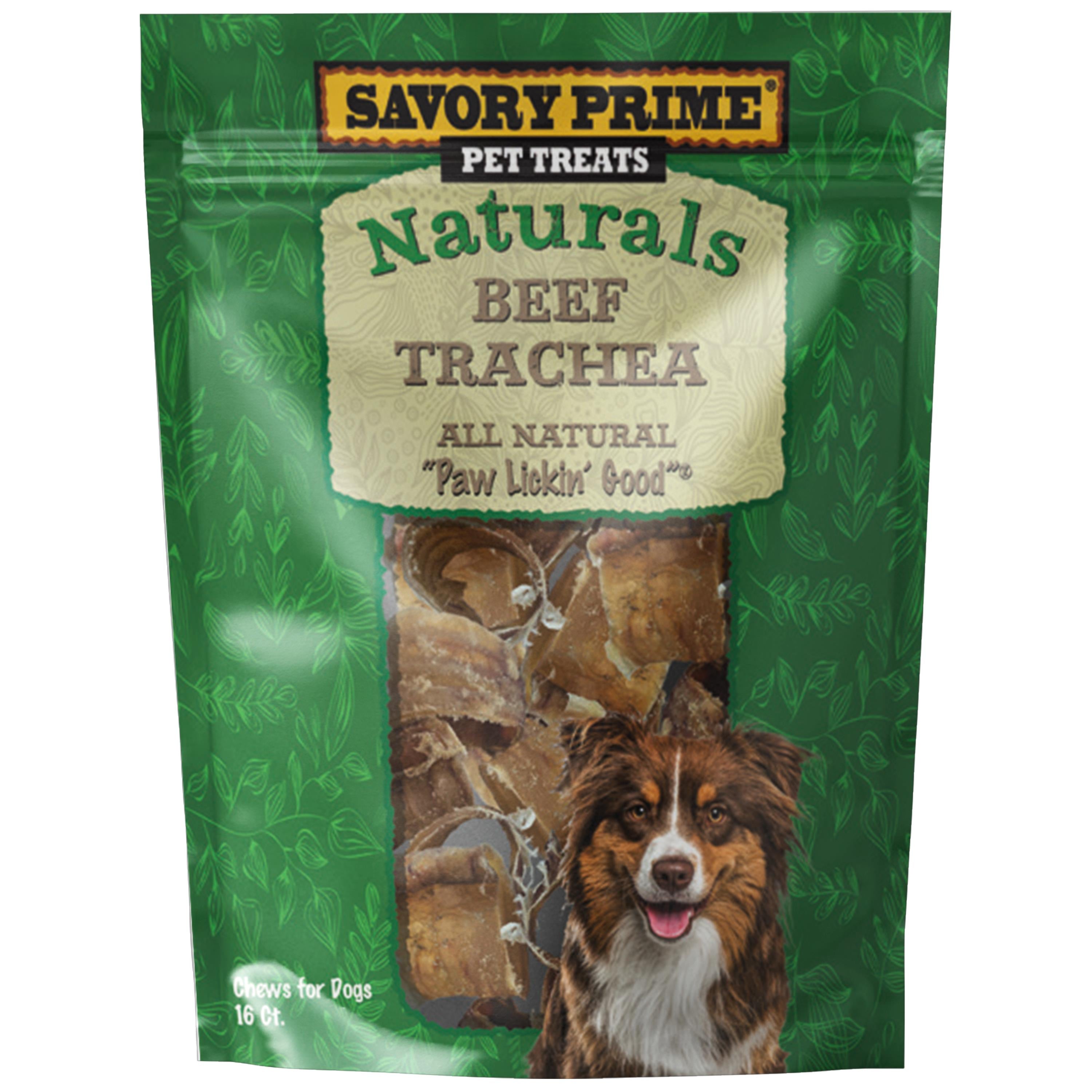 Savory Prime Naturals Beef Trachea Natural Dog Chews 16 Count