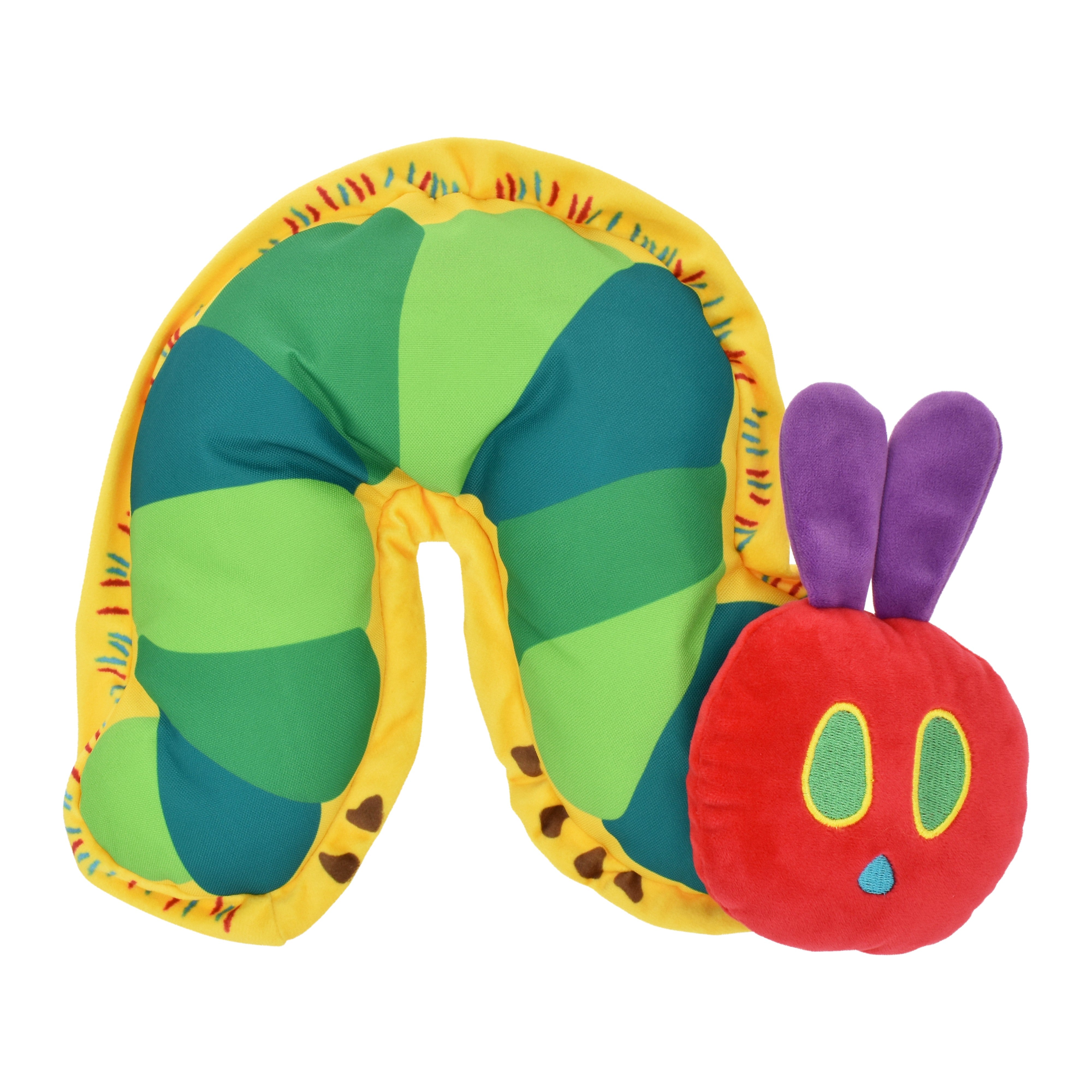 Multipet Eric Carle Very Hungry Caterpillar Flattie Plush Cat and Dog Toy - 7.2 Inch
