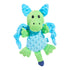 Bark Box Humbert The Dragon Squeak and Crinkle Plush Dog Toy - Blue/Green