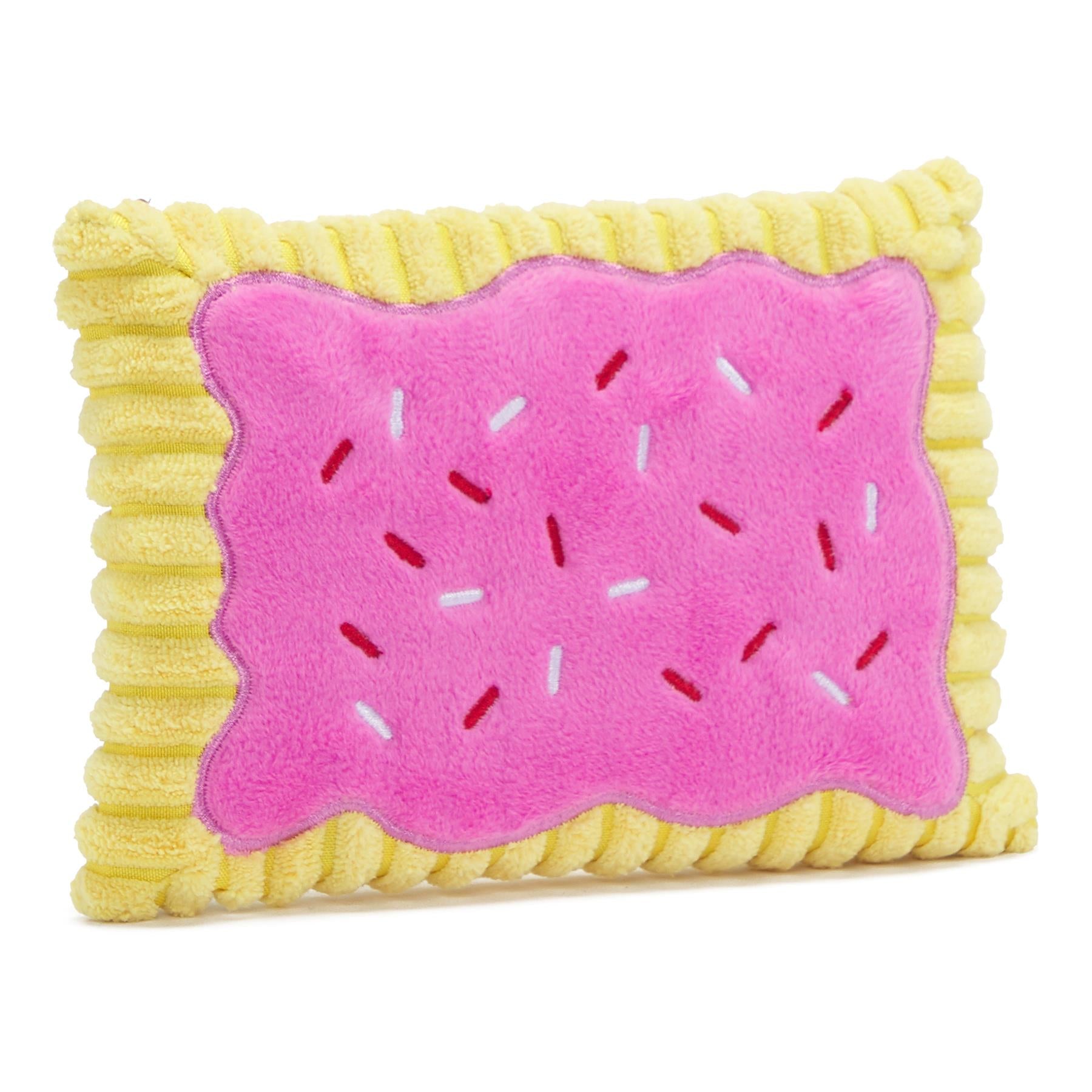 Bark Box Toaster Poodle Breakfast Pastry Squeak and Plush Dog Toy - Pink