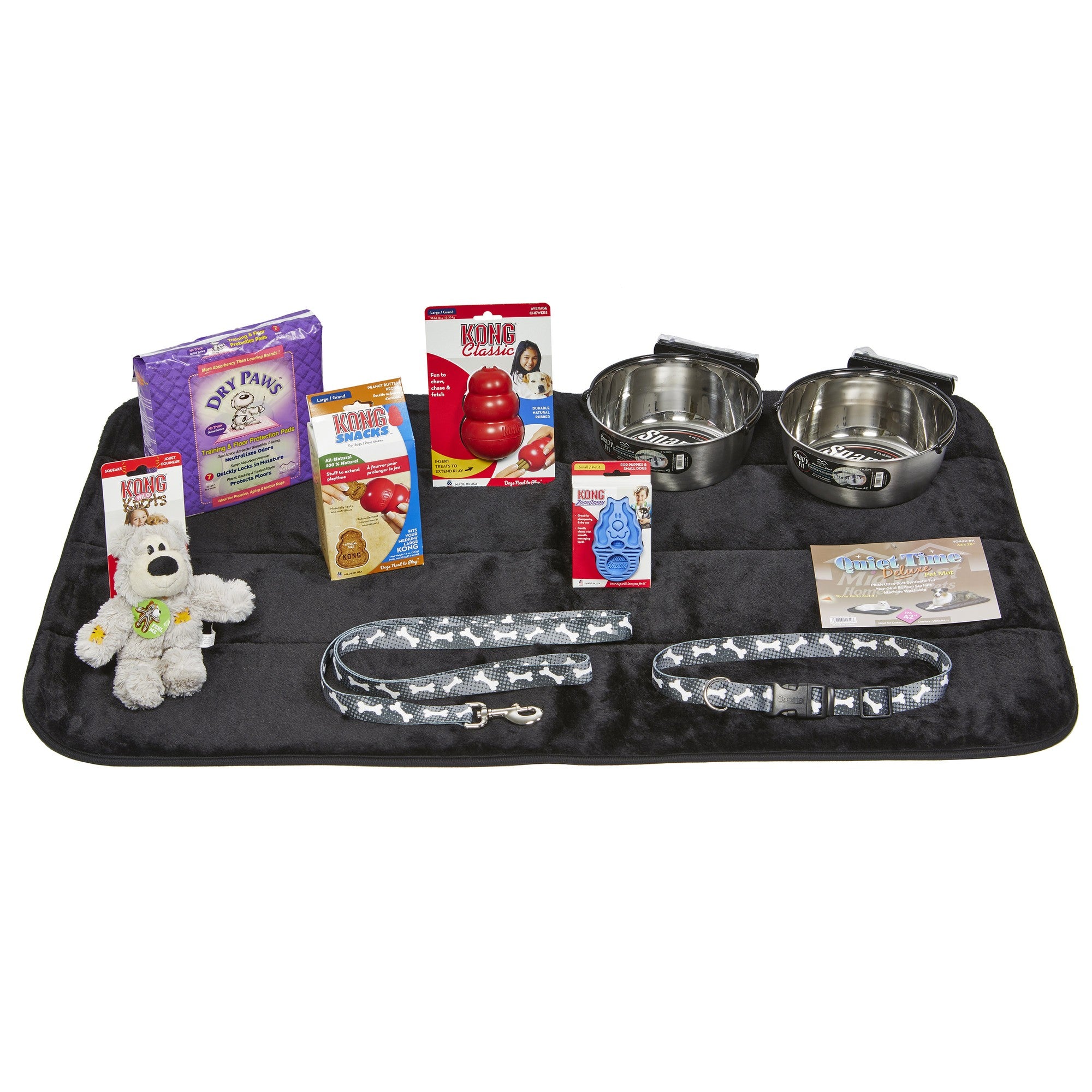 Midwest Puppy Starter Kit with Toys, Leash Collar and Pet Bowl - Large