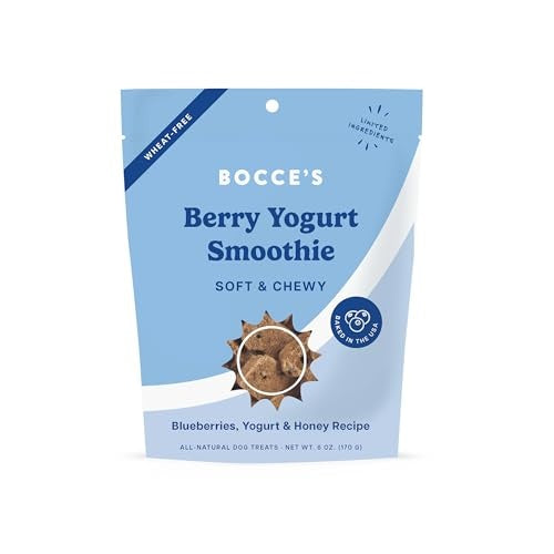 Bocce's Bakery Berry Yogurt Smoothie Soft and Chewy Dog Treats - 6 Oz