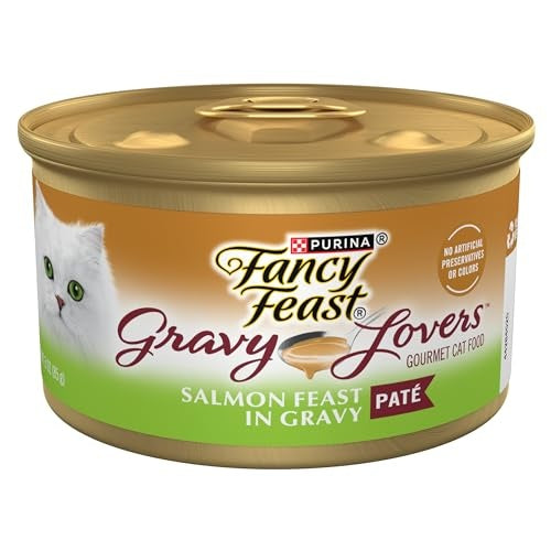 Purina Fancy Feast Gravy Lovers Salmon Feast Gourmet Pate in Gravy Canned Cat Food - 3 Oz - Case of 24 Default Title