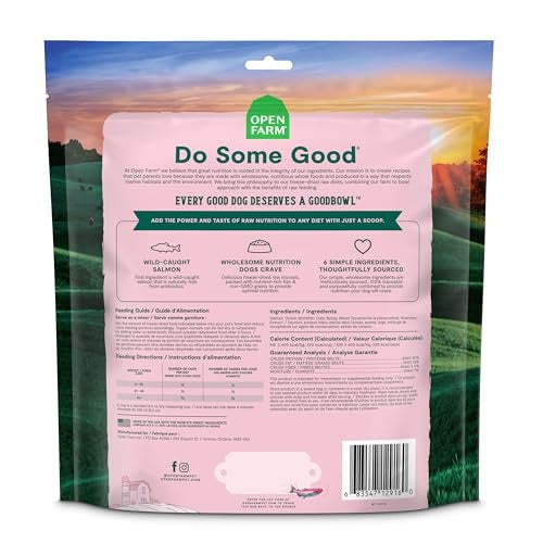 Open Farm Goodbowl Wild-Caught Salmon with Wholesome Grains Freeze-Dried Raw Dog Food or Topper