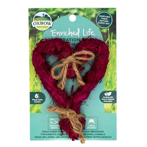 Oxbow Enriched Life Natural Celebration Heart Cage Accessory Small Animal Toy