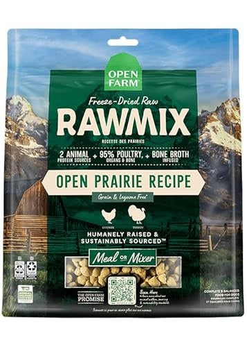 Open Farm Open Prairie Bone-Broth Infused Chicken and Turkey Freeze-Dried Raw Dog Food or Topper - 13.5 Oz Default Title