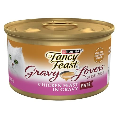 Purina Fancy Feast Gravy Lovers Chicken Feast Gourmet Pate in Gravy Canned Cat Food - 3 Oz - Case of 24 Default Title