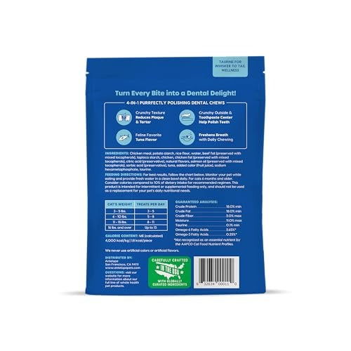 Ark Naturals Kiss Me-Ow Tuna Flavored Cleaning Dental Cat Chews - 6 Oz