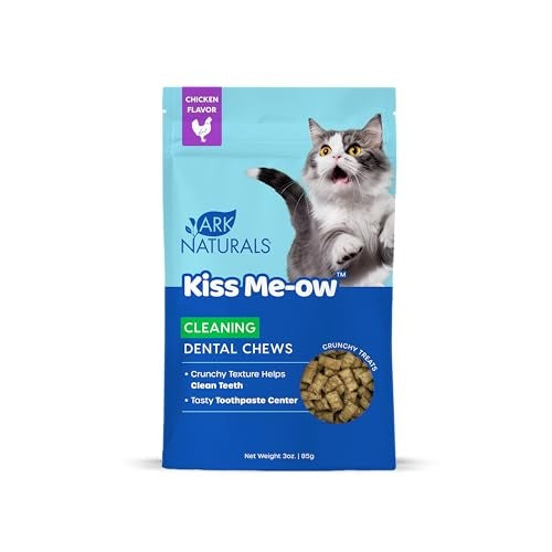 Ark Naturals Kiss-Me-Ow Chicken Flavored Cleaning Dental Cat Chews - 3 Oz