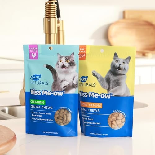 Ark Naturals Kiss-Me-Ow Chicken Flavored Cleaning Dental Cat Chews - 3 Oz