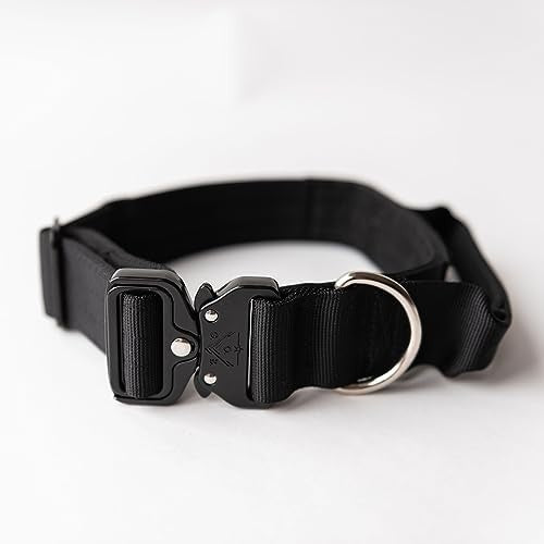Operation Good Boy Tactical Durable Military-Grade Quick Release Adjustable Dog Collar - Black