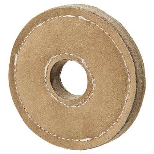 Ethical SPOT Dura-Fused Chunkies Natural Leather and Felt Ring Squeak Chew Dog Toy - 6 Inch