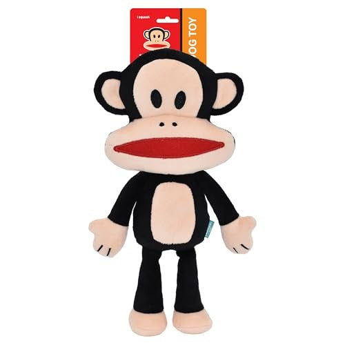 Multipet Paul Frank's Julius The Monkey Squeak and Soft Plush Dog Toy - Medium - 12 Inch
