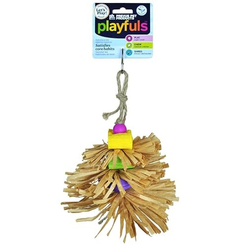 Prevue Pet Products Playfuls Raffia Fluff Chew and Shred Small Animal Toy Default Title