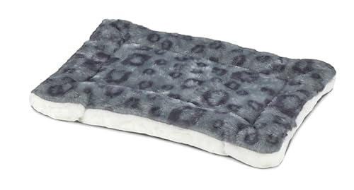 Midwest Homes Reversible Spotted Rectangular Dog Bed or Crate Mat - Gray - Small - L:24 X W:16.2 X H:2.4 Inch
