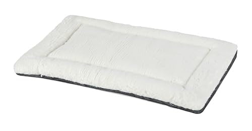 Midwest Homes Reversible Spotted Rectangular Dog Bed or Crate Mat - Gray - X-Large - L:42 X W:26.7 X H:3.15 Inch