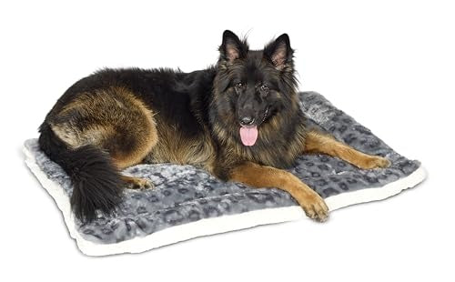 Midwest Homes Reversible Spotted Rectangular Dog Bed or Crate Mat - Gray - XX-Large - L:48 X W:28.3 X H:3.15 Inch