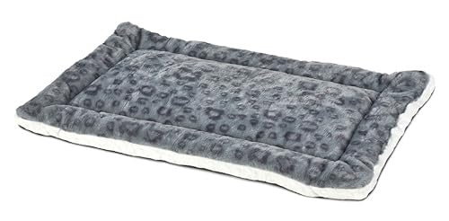 Midwest Homes Reversible Spotted Rectangular Dog Bed or Crate Mat - Gray - XX-Large - L:48 X W:28.3 X H:3.15 Inch