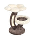 Midwest Homes Feline Nuvo 2-Level Lily Flower Cat Tree Furniture  - Mocha/Cream - L:19 X W:24 X H:25.5 Inch