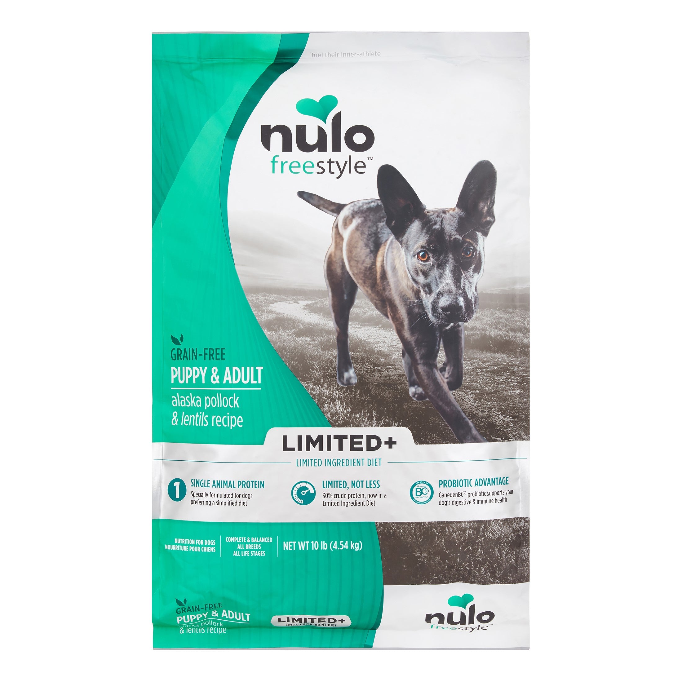Nulo Freestyle Grain-Free Limited Ingredient Alaskan Pollock and Lentils Puppy and Adult Dry Dog Food 10 Pounds