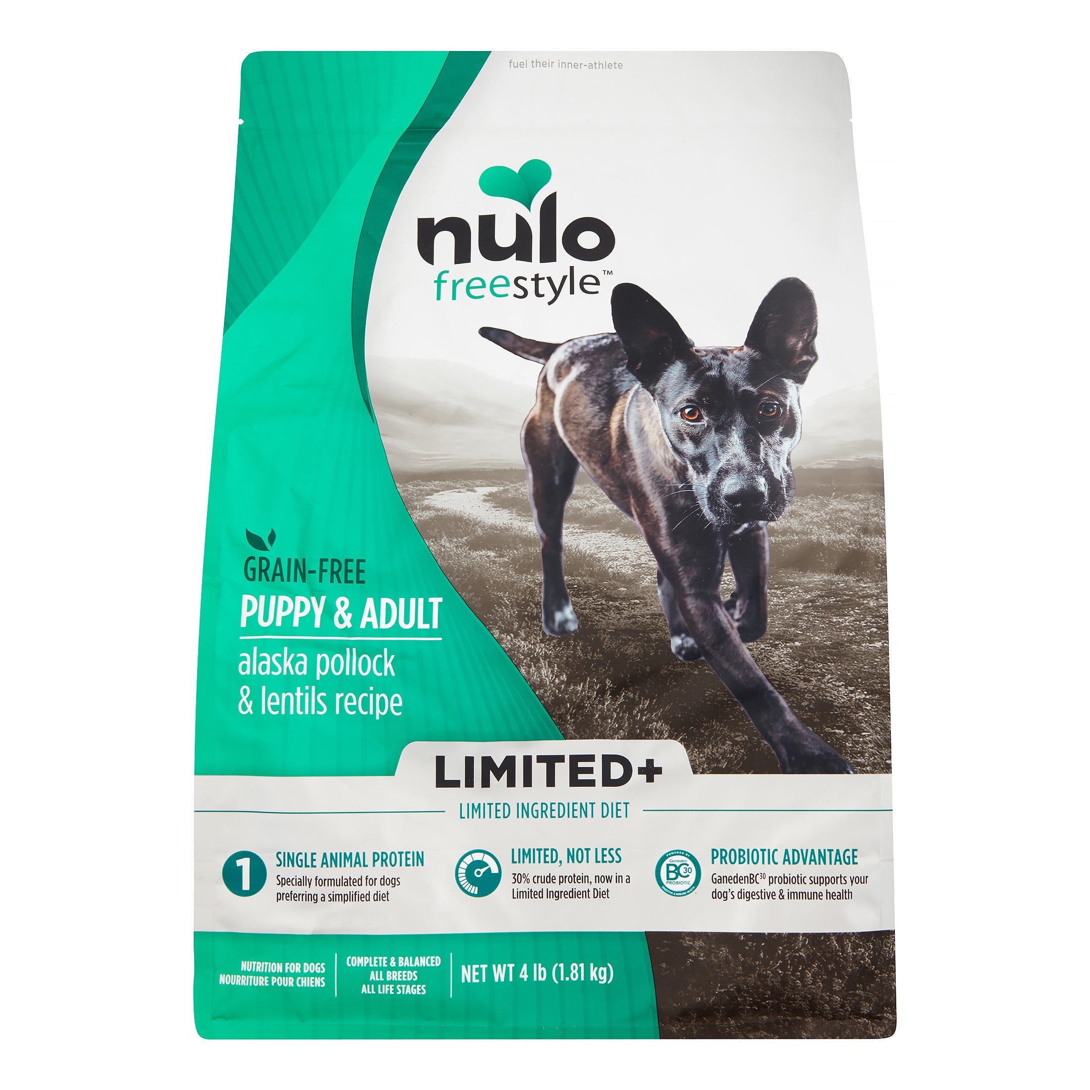 Nulo Freestyle Grain-Free Limited Ingredient Alaskan Pollock and Lentils Puppy and Adult Dry Dog Food - 4 Lbs Default Title