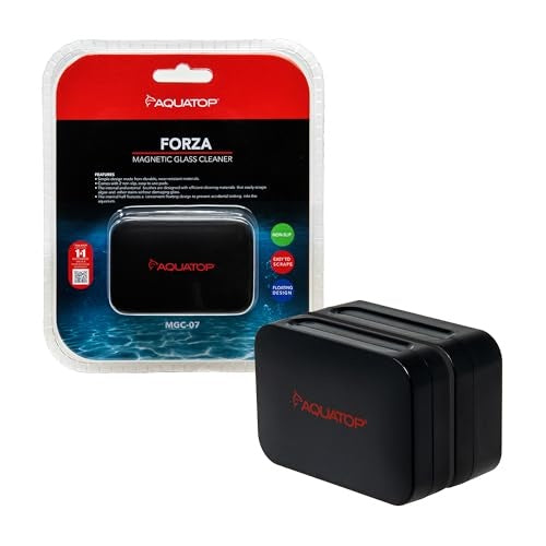 Aquatop Floating Magnetic Glass Cleaner - For 1/4-5/16 Inch Glass - Small