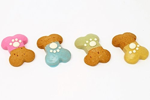 Claudia's Canine Bakery Canine Party Bones with Paw Print Biscuit Dog Treats - Assorted - 24 Count