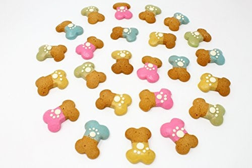 Claudia's Canine Bakery Canine Party Bones with Paw Print Biscuit Dog Treats - Assorted - 24 Count
