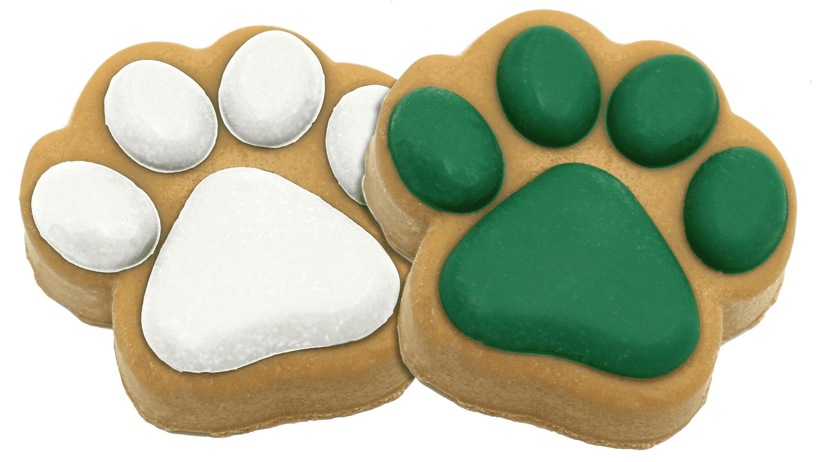 Claudia's Canine Bakery Peanut Butter Paw Prints Carob and Yogurt Dog Biscuits - 12 Count