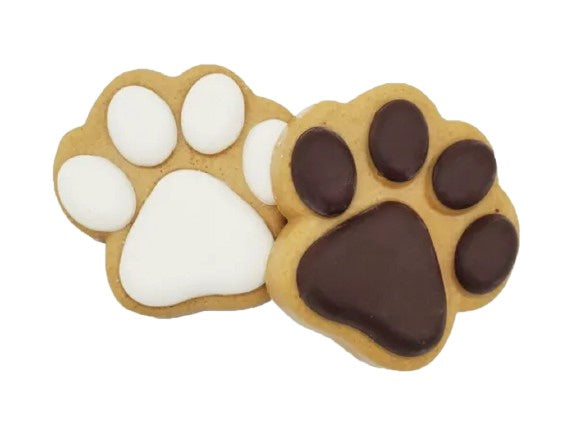 Claudia's Canine Bakery Peanut Butter Paw Prints Carob and Yogurt Dog Biscuits - 12 Count
