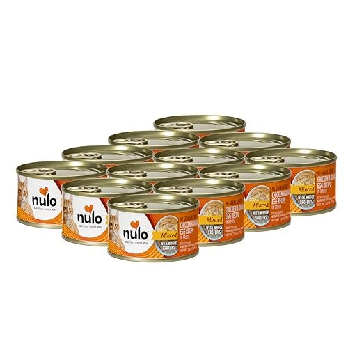 Nulo Grain-Free Minced Chicken and Quail Egg in Broth Kitten and Adult Canned Cat Food 2.8 Oz - Case of 12