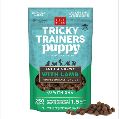 Cloudstar Tricky Trainers Lamb Soft and Chewy Puppy Training Dog Treats - Mini - 5 Oz