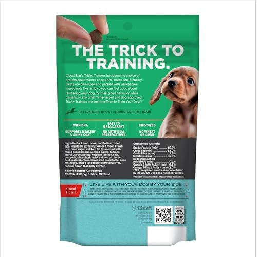 Cloudstar Tricky Trainers Lamb Soft and Chewy Puppy Training Dog Treats - Mini - 5 Oz