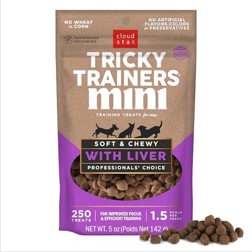 Cloudstar Tricky Trainers Liver Soft and Chewy Training Dog Treats - Mini - 5 Oz