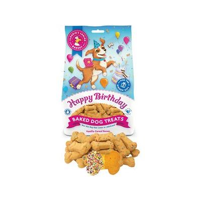 Claudia's Canine Bakery Happy Birthday Bag Vanilla Cereal Bones Biscuit Dog Treats - 8 Oz - 6 Pack