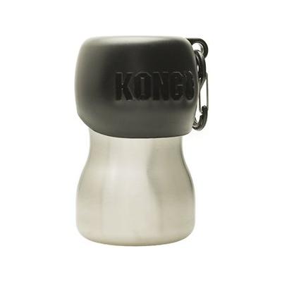 Kong Stainless Steel Cat and Dog Water Bottle - Black - 9.5 Oz  