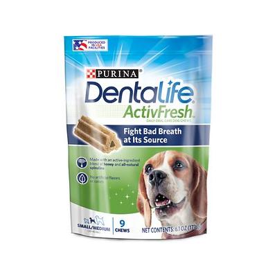 Purina DentaLife ActivFresh Daily Oral Care Chicken Honey Spirulina Dental Dog Treats - Small/Medium - 6.1 Oz - Case of 6 Default Title
