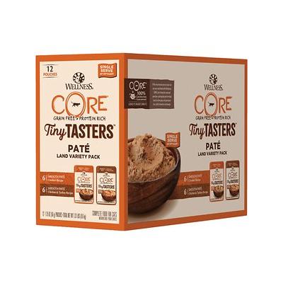 Wellness CORE Land Tiny Tasters Grain-Free Chicken and Turkey Pate Adult Wet Cat Food Pouch - Variety Pack - 1.75 Oz - 12 Pack - Case of 2 Default Title