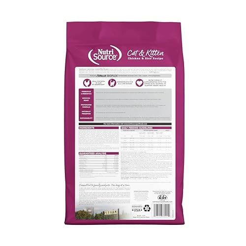 Nutrisource Chicken and Rice with Wholesome Grains Kitten and Cat Dry Food - 12 Lbs