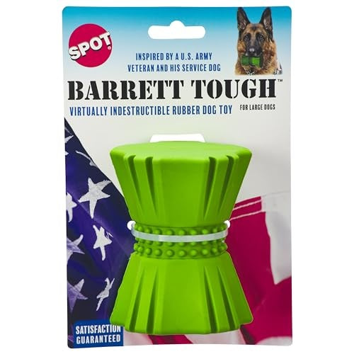 Ethical SPOT Barret Tough Tumbler Fetch and Chew Rubber Dog Toy - 4 Inch