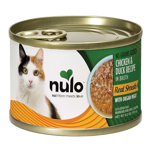 Nulo Grain-Free Real Shreds Chicken and Duck in Broth Kitten and Adult Canned Cat Food