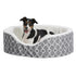 Midwest Homes Orthopedic Nest Egg Oval Dog Bed with Teflon Fabric Protector - Gray MD - L:28 X W:22.5 X H:8.3 In