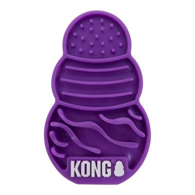Kong Licks Treat-Spreading and Dispensing Grip-Feeding Kitty Cat Feeder or Toy -  Purple - Small