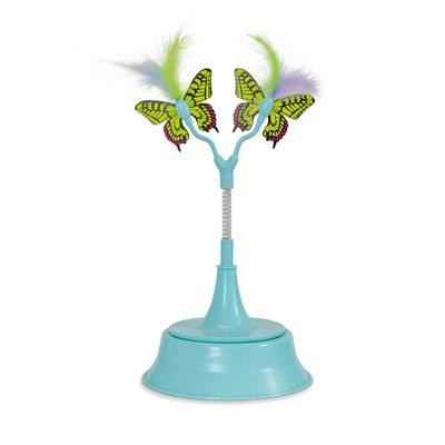 Outward Hound Catstages 2-In-1 Bouncy Flutter Bug Stand-alone Interactive Teasing Cat Toy