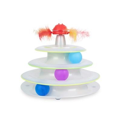 Outward Hound Catstages Mushroom Tower of Tracks 3-Level Track and Ball Interactive Cat Toy